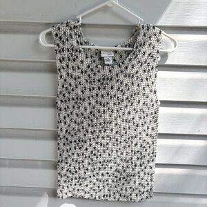 Kim Roger |Kim Roger signature women’s sleeveless tank top. Size M black/ white